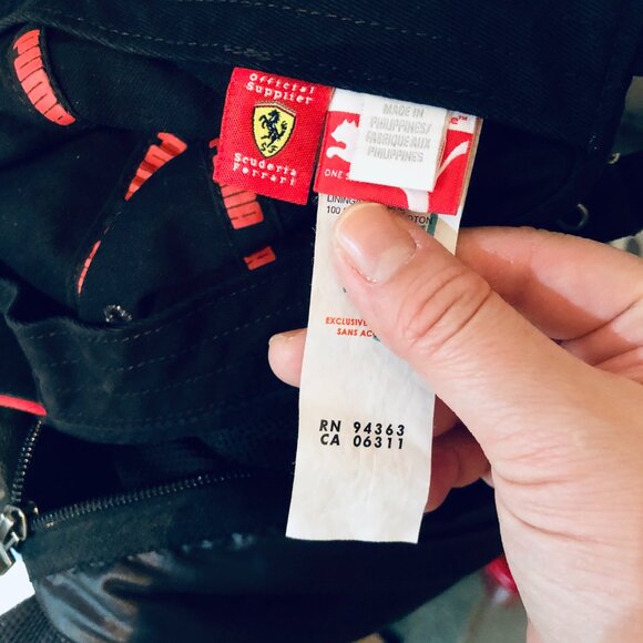 [WOMEN L] PUMA Ferrari Track Jacket & Cap Set Black F1 Racing Motorsport - Picture 7 of 10